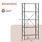 Costway 1/2 PCS 5-Tier Bookshelf, Industrial Tall Bookcase with Open Storage Shelves & Metal Frame Oak